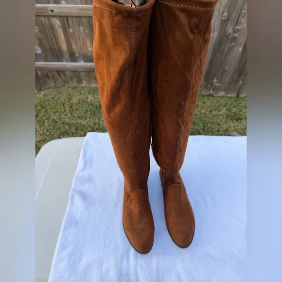 New Ashley Stewart Brown Over the Knee Boots - Picture 1 of 9
